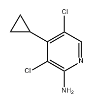 3,5-二氯-4-环丙基吡啶-2-胺 结构式