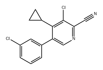 3-chloro-5-(3-chlorophenyl)-4-cyclopropylpicolinonitrile,2762048-16-6,结构式