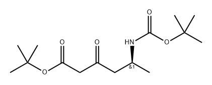 5-(叔丁氧羰基)氨基-3-氧代己酸叔丁酯 结构式
