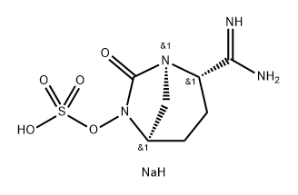 Sulfuric acid, mono[(1R,2S,5R)-2-(aminoimi nomethyl)-7-oxo-1,6-diazabicyclo[3.2.1]oct-6- yl] ester, sodium salt (1:1) Structure