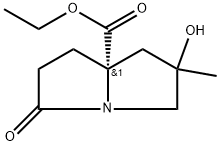 Ethyl (7aS)-2-hydroxy-2-methyl-5-oxotetrahydro-1H-pyrrolizine-7a(5H)-carboxylate Struktur
