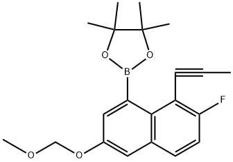 2-(7-氟-3-(甲氧基甲基氧基)-8-(丙-1-炔-1-基)萘-1-基]-4,4,5,5-四甲基-1,3,2-二氧杂硼烷,2763159-16-4,结构式