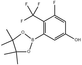 3-氟-5-(4,4,5,5-四甲基-1,3,2-二氧杂硼烷-2-基)-4-(三氟甲基)苯酚,2763160-08-1,结构式