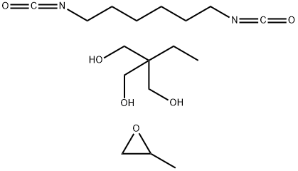 2-乙基-2-(羟甲基)-1,3-丙二醇与1,6-二异氰酸根合己烷和甲基环氧乙烷的聚合物 结构式
