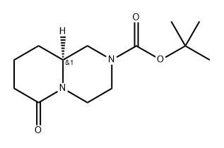 (S)-6-Oxo-octahydro-pyrido[1,2-a]pyrazine-2-carboxylic acid tert-butyl ester Structure