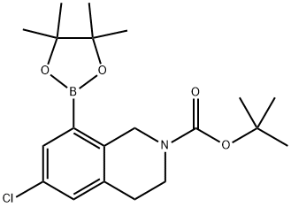 6-氯-8-(4,4,5,5-四甲基-1,3,2-二氧硼杂环戊烷-2-基)-3,4-二氢异喹啉-2(1H)-羧酸叔丁酯, 2763698-13-9, 结构式