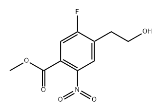 5-氟-4-(2-羟乙基)-2-硝基苯甲酸甲酯 结构式