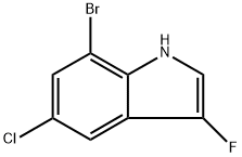 7-溴-5-氯-3-氟-1H-吲哚, 2763872-86-0, 结构式