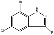 7-溴-5-氯-3-氟-1H-吲唑 结构式