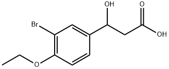 Benzenepropanoic acid, 3-bromo-4-ethoxy-β-hydroxy- Structure