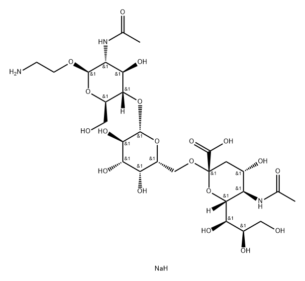 NEU5ACΑ(2-6)GALΒ(1-4)GLCNAC-Β-乙胺 结构式