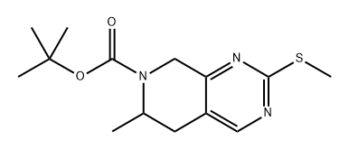 6-甲基-2-(甲硫基)-5,8-二氢吡啶并[3,4-D]嘧啶-7(6H)-羧酸叔丁酯 结构式