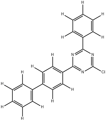1,3,5-Triazine, 2-([1,1′-biphenyl]-4-yl-2,2′,3,3′,4′,5,5′,6,6′-d9)-4-chloro-6-(phenyl-2,3,4,5,6-d5)- Structure