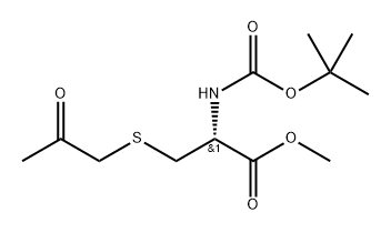 (R)-2-((叔丁氧基羰基)氨基)-3-((2-氧代丙基)硫代)丙酸甲酯, 2767508-66-5, 结构式