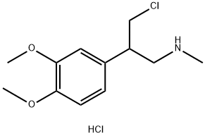 Benzeneethanamine, β-(chloromethyl)-3,4-dimethoxy-N-methyl-, hydrochloride (1:1) Structure