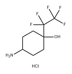 Cyclohexanol, 4-amino-1-(1,1,2,2,2-pentafluoroethyl)-, hydrochloride (1:1) Struktur