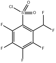 2-(二氟甲基)-3,4,5,6-四氟苯磺酰氯 结构式
