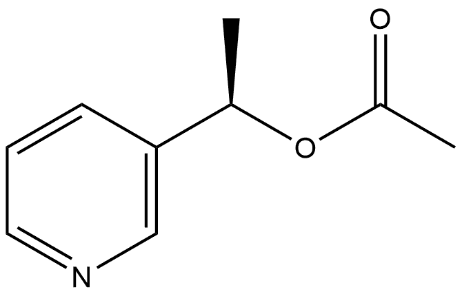 3-Pyridinemethanol, α-methyl-, 3-acetate, (αR)- Structure