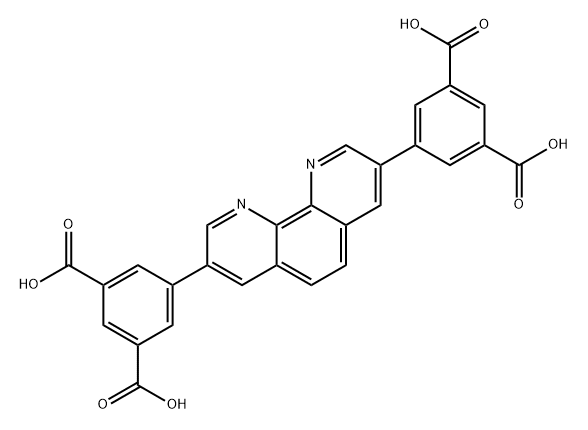 3,8-二(3,5-二羧基苯基)-1,10-邻菲罗啉 结构式