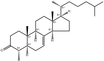 Cholest-7-en-3-one, 4-methyl-, (4α,5α)- Struktur