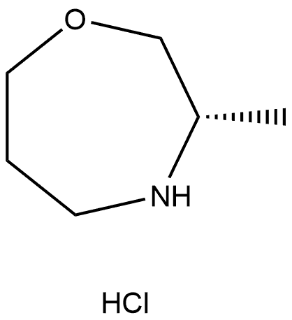 (S)-3-methyl-1,4-oxazepane hydrochloride 结构式