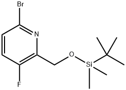 6-Bromo-2-(((tert-butyldimethylsilyl)oxy)methyl)-3-fluoropyridine Struktur