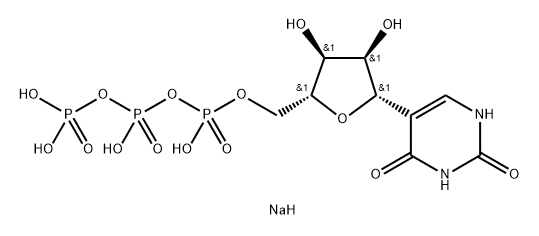 Uracil, 5-β-D-ribofuranosyl-, 5'-(tetrahydrogen triphosphate), tetrasodium salt (8CI) Structure