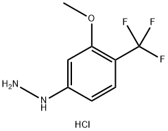 Hydrazine, [3-methoxy-4-(trifluoromethyl)phenyl]-, hydrochloride (1:1) Structure