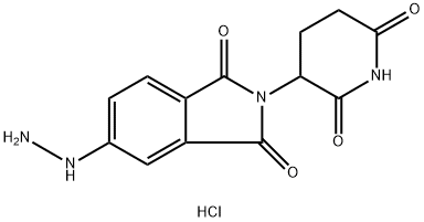 2-(2,6-二氧代哌啶-3-基)-5-肼基异吲哚啉-1,3-二酮盐酸盐, 2803460-96-8, 结构式
