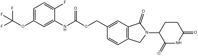 2803881-11-8 N-[2-氟-5-(三氟甲氧基)苯基]氨基甲酸[2-(2,6-二氧代-3-哌啶基)-2,3-二氢-3-氧代-1H-异吲哚-5-基]甲酯