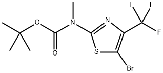(5-溴-4-(三氟甲基)噻唑-2-基)(甲基)氨基甲酸叔丁酯, 2806011-23-2, 结构式