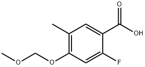 2-Fluoro-4-(methoxymethoxy)-5-methylbenzoic acid Structure