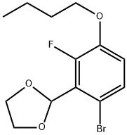 2-(6-Bromo-3-butoxy-2-fluorophenyl)-1,3-dioxolane Struktur