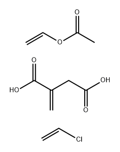 衣康酸与氯乙烯和乙酸乙烯酯的聚合物, 28086-69-3, 结构式