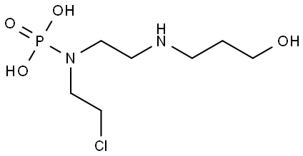 (2-Chloroethyl)(2-((3-hydroxypropyl)amino)ethyl)phosphoramidic acid Struktur