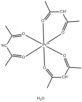 镨(Ⅲ)乙酰丙酮水合物,28105-87-5,结构式