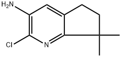 2-Chloro-7,7-dimethyl-6,7-dihydro-5H-cyclopenta[b]pyridin-3-amine Struktur