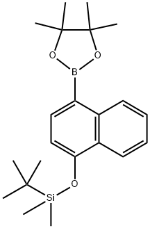 叔丁基二甲基((4-(4,4,5,5-四甲基-1,3,2-二氧杂硼烷-2-基)萘-1-基)氧基)硅烷,2813233-17-7,结构式