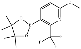 6-甲氧基-3-(4,4,5,5-四甲基-1,3,2-二氧杂硼烷-2-基)-2-(三氟甲基)吡啶,2813245-34-8,结构式
