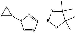1-环丙基-3-(4,4,5,5-四甲基-1,3,2-二氧杂硼烷-2-基)-1H-1,2,4-三唑 结构式