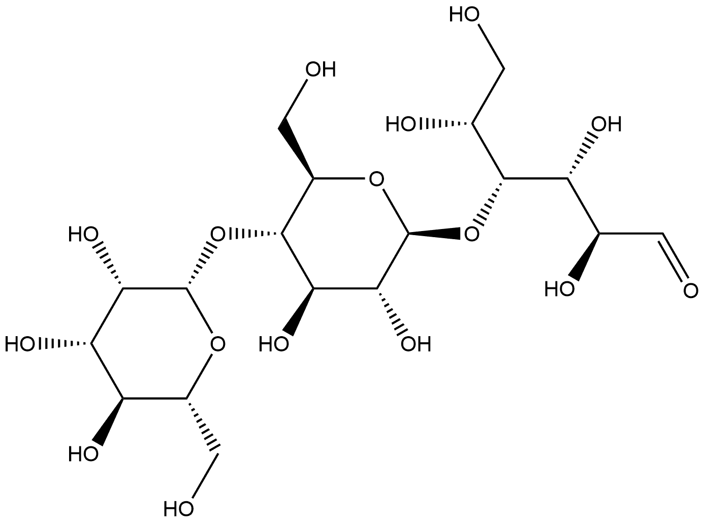 1,4-Β-D-甘露糖基-1,4-Β-D-葡糖基D-甘露糖 结构式