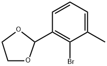 2-(2-bromo-3-methylphenyl)-1,3-dioxolane Struktur