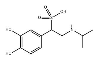 Benzenemethanesulfonic acid, 3,4-dihydroxy-α-[[(1-methylethyl)amino]methyl]- Struktur