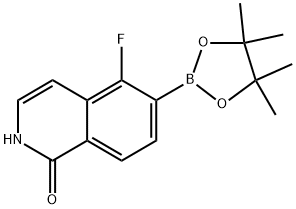 5-氟-6-(4,4,5,5-四甲基-1,3,2-二氧杂硼烷-2-基)异喹啉-1(2H)-酮 结构式