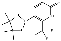 5-(4,4,5,5-四甲基-1,3,2-二氧杂硼烷-2-基)-6-(三氟甲基)吡啶-2(1H)-酮 结构式