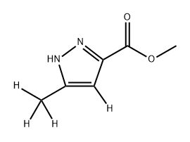 methyl 3-(methyl-d3)-1H-pyrazole-5-carboxylate-4-d Struktur