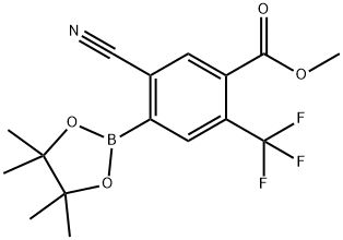 methyl 5-cyano-4-(4,4,5,5-tetramethyl-1,3,2-dioxaborolan-2-yl)-2-(trifluoromethyl)benzoate|
