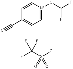 4-氰基-1-(二氟甲氧基)吡啶-1-三氟甲磺酸鎓, 2822620-31-3, 结构式