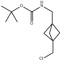 (3-(氯甲基)双环[1.1.1]戊-1-基)甲基)氨基甲酸叔丁酯 结构式