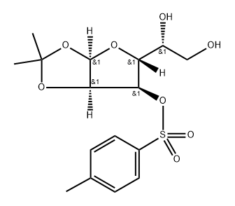 α-D-Allofuranose, 1,2-O-(1-methylethylidene)-, 3-(4-methylbenzenesulfonate),28251-83-4,结构式